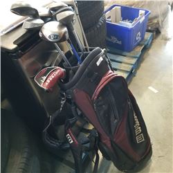 BAG OF GOLF CLUBS, PING DRIVER