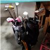 Image 1 : 3 GOLF BAGS AND CLUBS