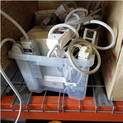 TOTE OF POWER BARS AND EXTENSION CORD