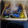 Image 3 : BOX OF ROPE SOCKETS HARDWARE, HILTI BITS AND BLACK TOTE OF POWER TOOLS