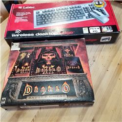 DIABLO BATTLE CHEST AND LABTEC WIRELESS KEYBOARD AND MOUSE SET