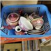 Image 2 : BOX AND BASKET OF EASTERN DISHES, TEA SET, AND TUREEN