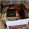 Image 1 : BOX OF ANTIQUE BOOKS AND PHOTO ALBUM