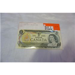 1973 CANADIAN 1 DOLLAR BANK NOTE