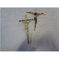 2 METAL CRUCIFIX