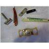 Image 1 : TRAY OF KNIVES, RAZOR, AND CIGAR CUTTER