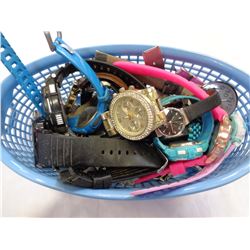 BLUE BASKET OF WATCHES