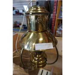 BRASS ELECTRIFIED MARINE LAMP