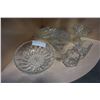 Image 2 : CRYSTAL AND PRESSED GLASS SERVING PIECES