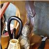 Image 3 : LOT OF SOAP STONE CARVINGS, WOOD CARVINGS, AND WOVEN VASE