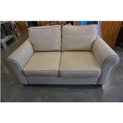 ROLLED ARM PILLOW BACK LOVE SEAT