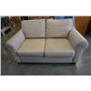 Image 1 : ROLLED ARM PILLOW BACK LOVE SEAT
