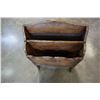 Image 2 : CLAW FOOT CARVED STOOL AND VINTAGE MAGAZINE RACK