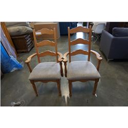 2 SHERMAG OAK ARM CHAIRS