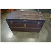 Image 1 : ANTIQUE BROWN METAL TRUNK