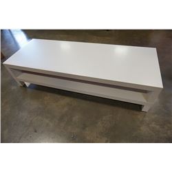 WHITE 2-TIER COFFEE TABLE