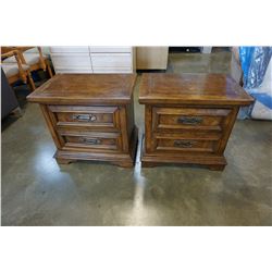 PAIR OF 2 DRAWER NIGHTSTANDS