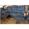 Image 1 : BLUE 3 SEATER RECLINER