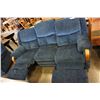 Image 2 : BLUE 3 SEATER RECLINER