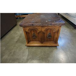 VINTAGE END TABLE W/ STORAGE