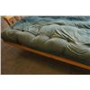 Image 2 : OAK 54 x 75 FUTON W/ GREEN CUSHION