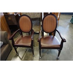2 2-WHEELED ARMCHAIRS
