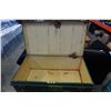 Image 2 : VINTAGE GREEN METAL SHIPPING TRUNK
