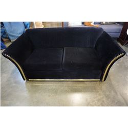 BLACK MICROFIBER SOFA
