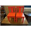 Image 1 : 2 RED CAT DOG CHAIRS