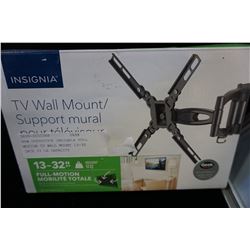 NEW OVERSTOCK INSIGNIA FULL MOTION TV WALL MOUNT 13-32 INCH 33 LB CAPACITY