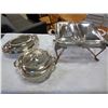Image 1 : LOT OF SILVER PLATED CHAFFING DISHES