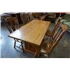 Image 3 : SOLID WOOD DINING TABLE WITH 4 OAK CHAIRS