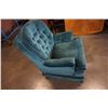 Image 3 : GREEN SWIVEL UPHOLSTERED CHAIR