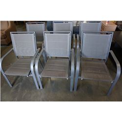 6 STACKING PATIO CHAIRS