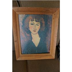 MODIGLIANI YOUNG WOMAN OF MONTMARTRE PRINT