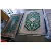 Image 1 : 2 GREEN AREA CARPETS