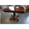 Image 1 : ANTIQUE MAHOGANY FOLD-OVER GAMES TABLE
