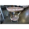 Image 1 : MARBLE LOOK AND METAL 2-TIER END TABLE