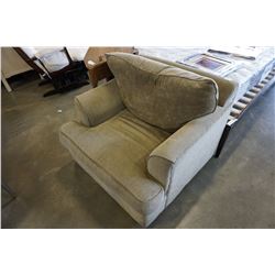 OVERSIZED UPHOLSTERED PILLOWBACK ARMCHAIR