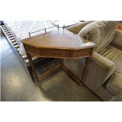 VINTAGE CORNER END TABLE W/ DRAWER