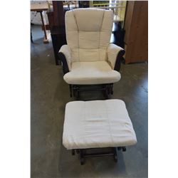 MODERN GLIDER ROCKER WITH FOOTSTOOL