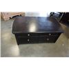 Image 1 : ROLLING LIFT TOP COFFEE TABLE WITH 4 DRAWERS