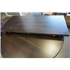 Image 8 : SOLID WOOD PEDESTLE BASE DINING TABLE W/ EXTENSION