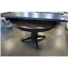 Image 9 : SOLID WOOD PEDESTLE BASE DINING TABLE W/ EXTENSION