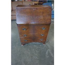 WALNUT DROP FRONT DESK