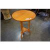 Image 1 : 2 WHITE STOOLS AND MAPLE END TABLE