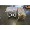 Image 2 : 2 WHITE STOOLS AND MAPLE END TABLE