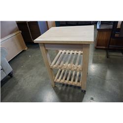 BUTCHER BLOCK KITCHEN CART
