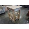 Image 2 : BUTCHER BLOCK KITCHEN CART