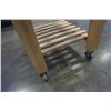 Image 3 : BUTCHER BLOCK KITCHEN CART